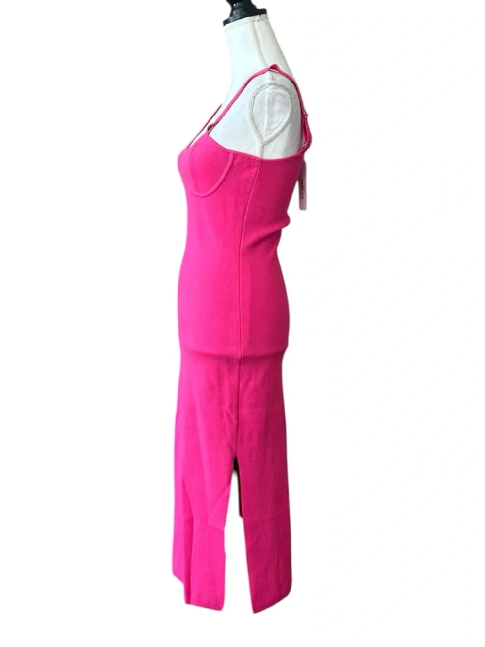 NWT THE DROP SYLVIA SWEATER SLEEVELESS MIDI DRESS SZ MEDIUM IN HOT PINK